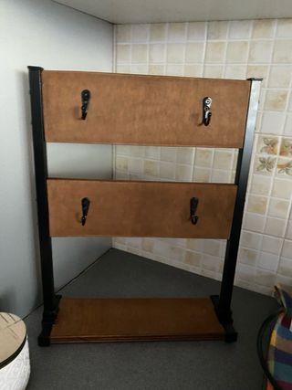 Porta tazzine legno metallo - vintage 