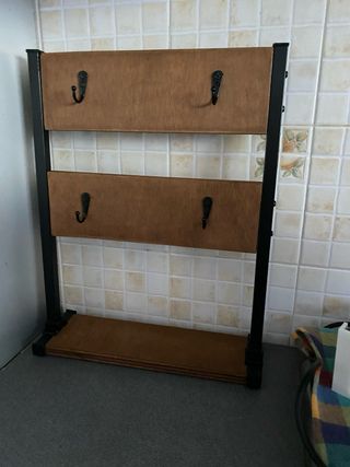 Porta tazzine legno metallo - vintage 