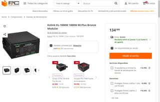 Fuente alimentación Kolink KL-1000M 1000W