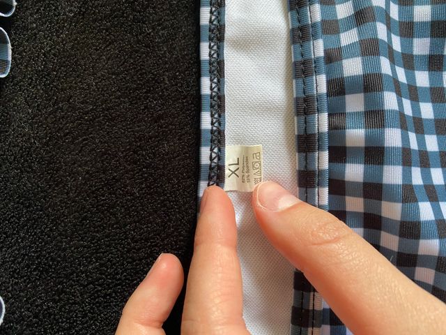 Bikini vichy azul y negro