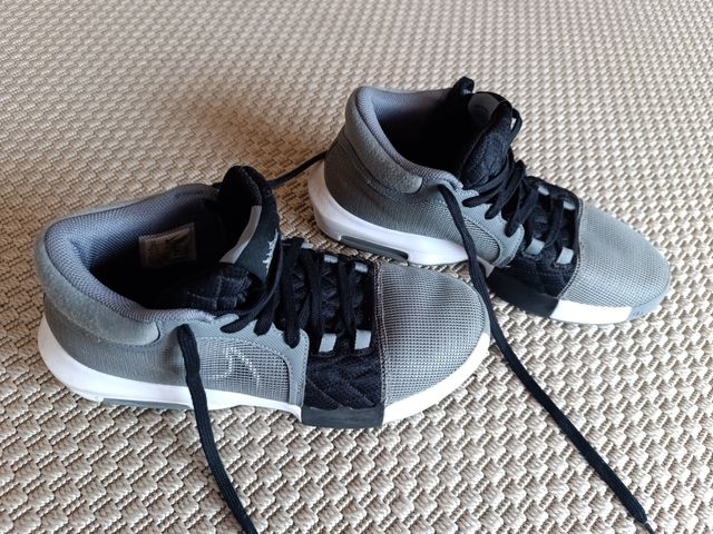 Zapatillas baloncesto gris-negro Nike LeBron
