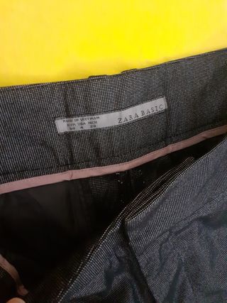 Pantalón Zara Basic gris - Talla S