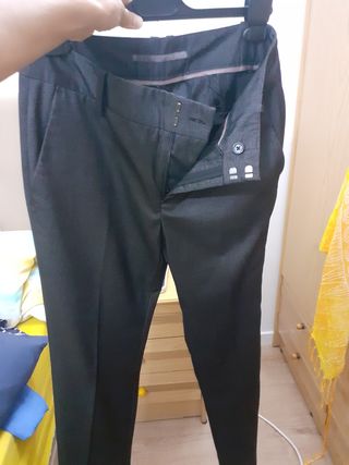 Pantalón Zara Basic gris - Talla S