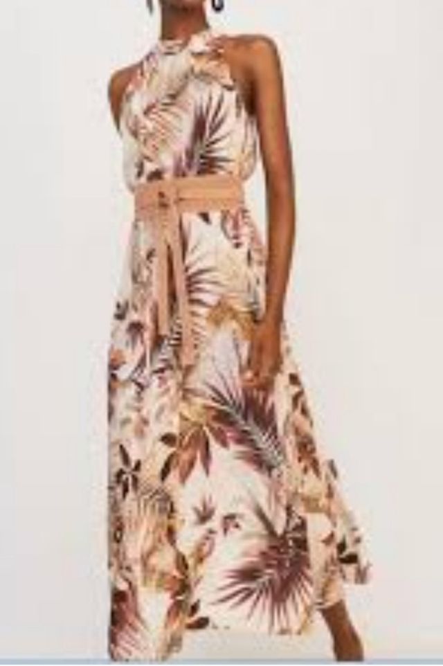 Vestido largo estampado boho