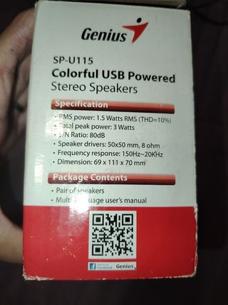 Altavoces Genius SP-U115 rojos