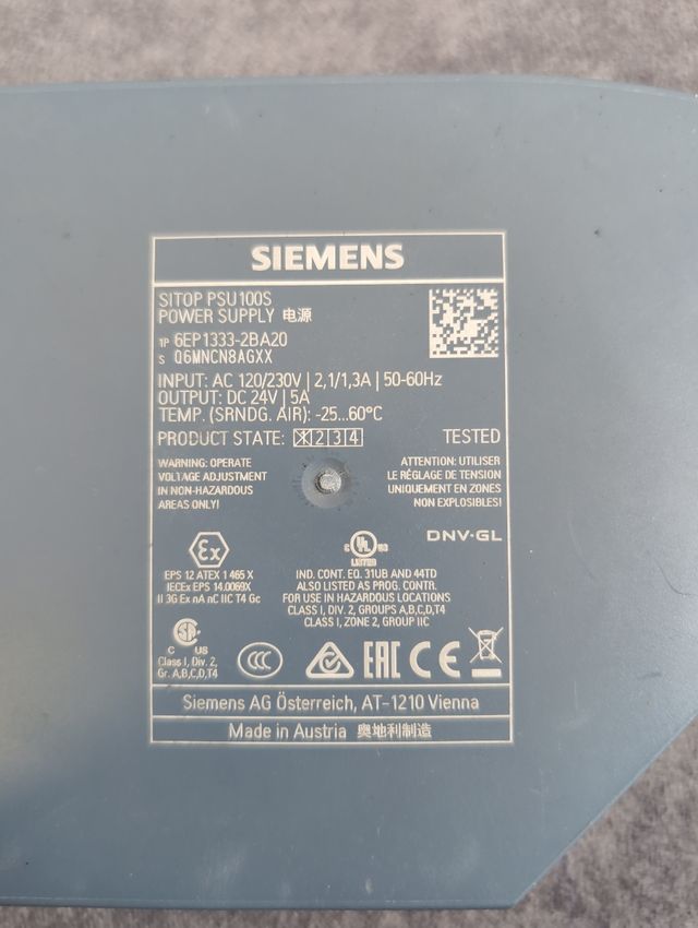 Fuente alimentación Siemens SITOP PSU100S