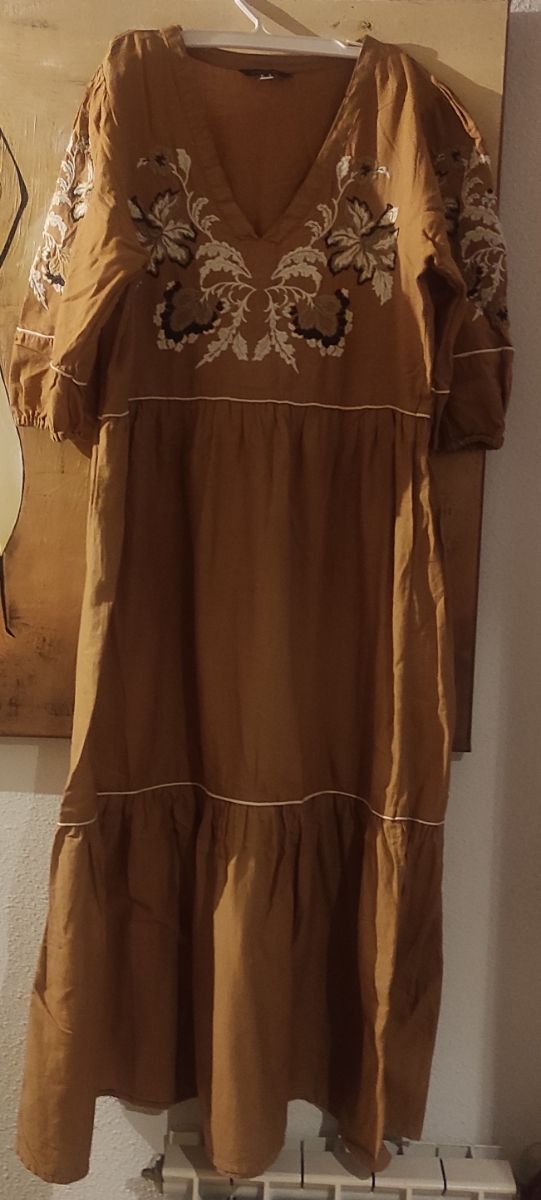 Vestido boho marrón