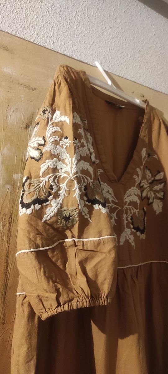 Vestido boho marrón