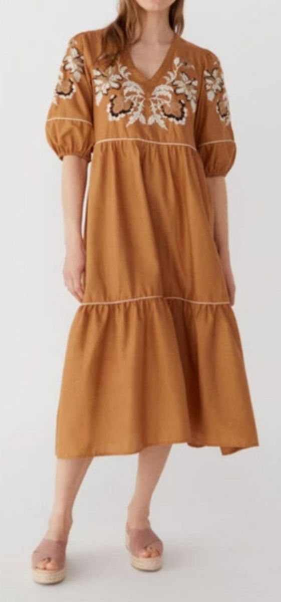 Vestido boho marrón