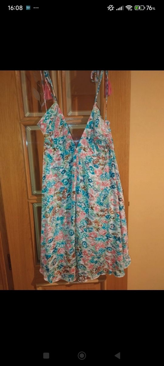 Vestido estampado espalda abierta