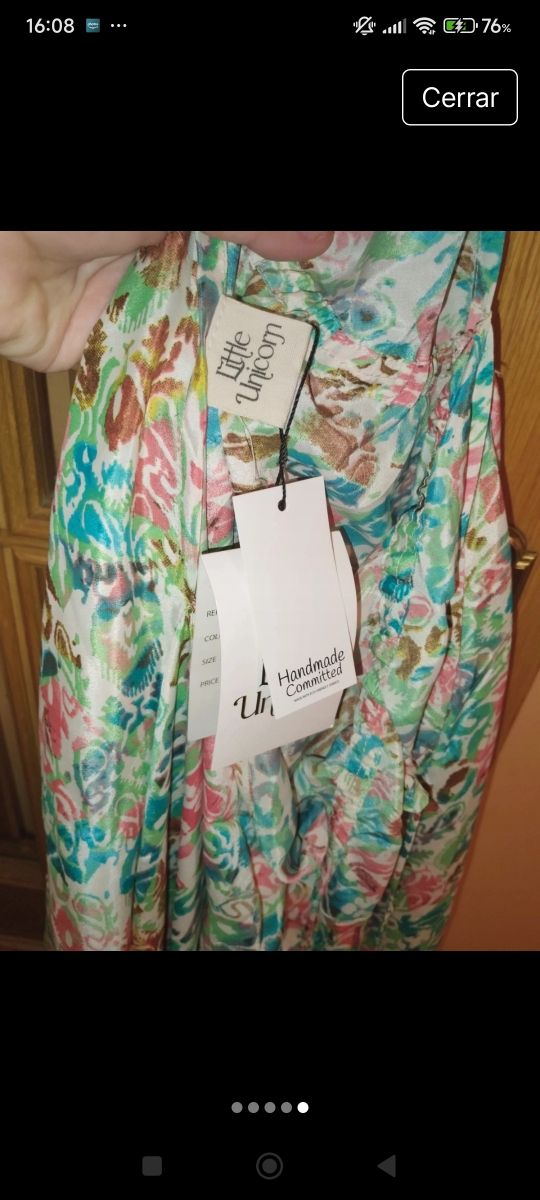 Vestido estampado espalda abierta