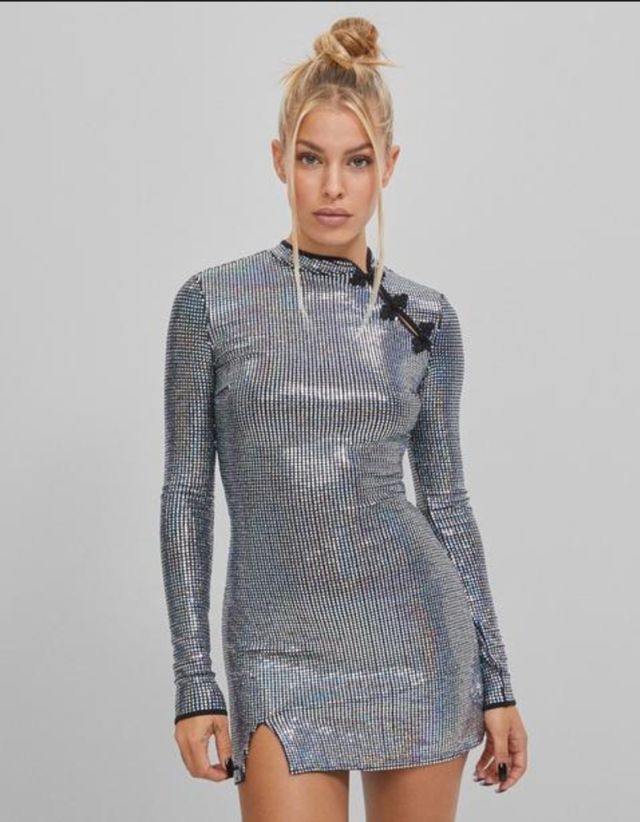 Miniabito argento scintillante