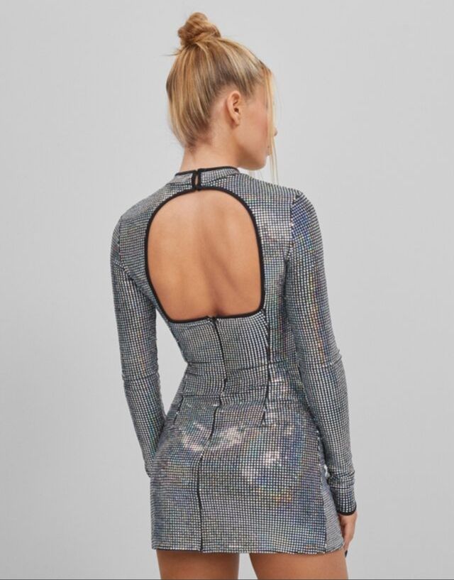 Miniabito argento scintillante