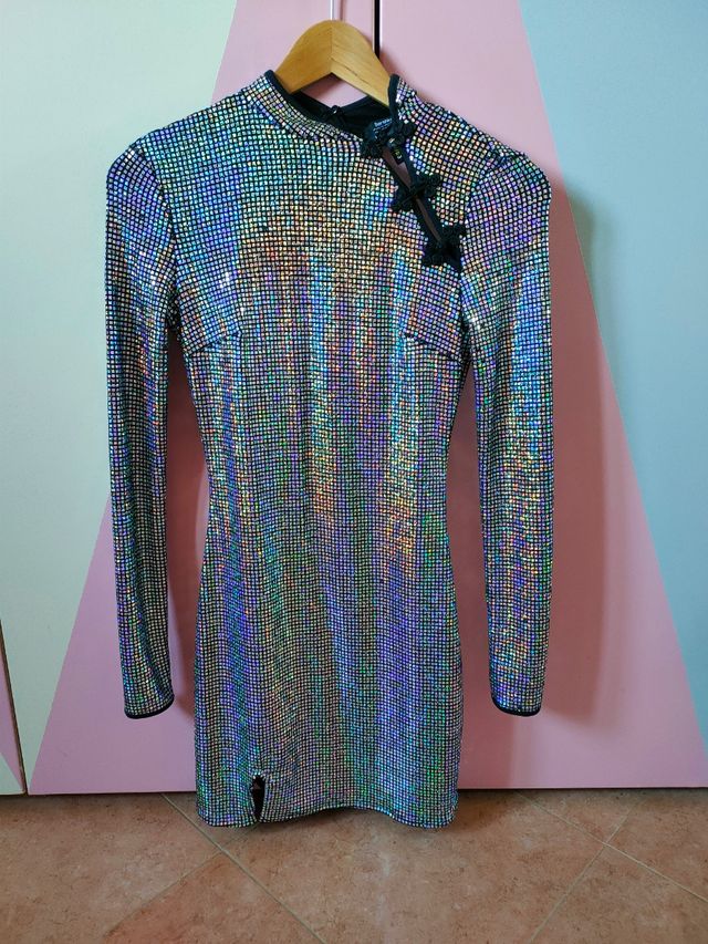 Miniabito argento scintillante