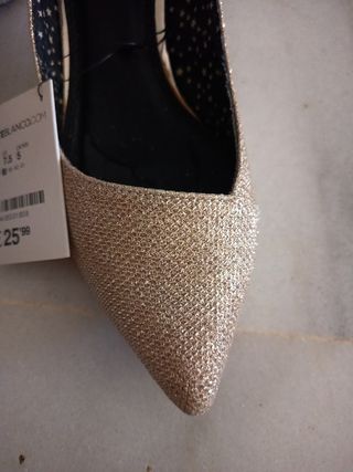 Tacones dorados 38 - Brillantes