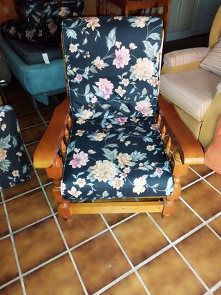 Conjunto Sofá y 2 butacas madera rebajas