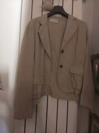 Blazer lino beige