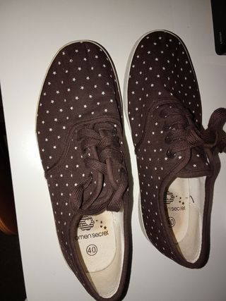 Bambas Women's Secret marrón, talla 40