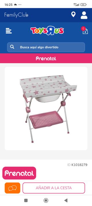 Cambiador bañera bebé Prenatal
