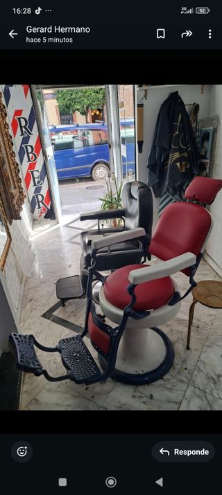 Sillón barbero antiguo