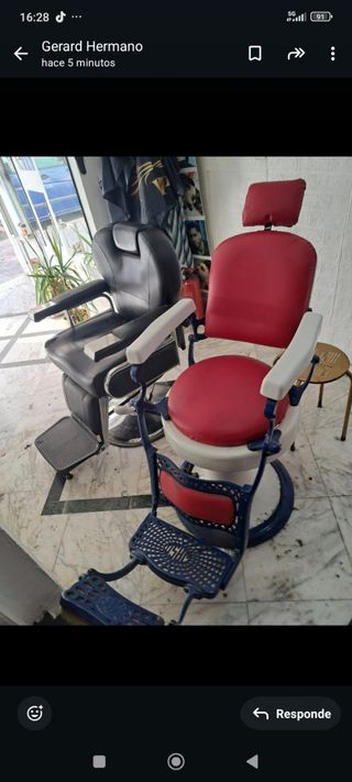 Sillón barbero antiguo