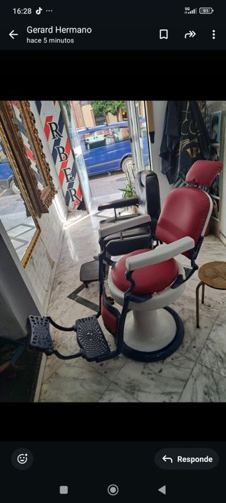 Sillón barbero antiguo