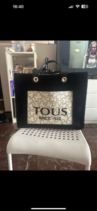 Bolso Tous terciopelo negro