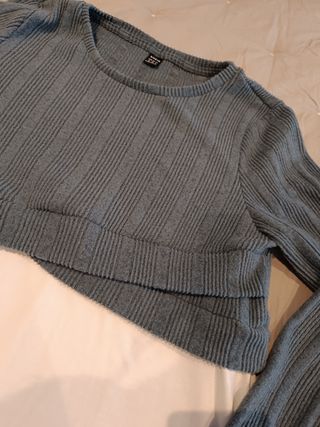 Jersey premamá azul y blanco - Talla M