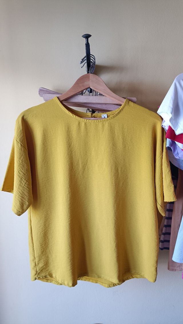 Blusa Amarilla Fluida - Talla única
