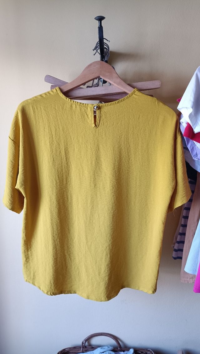 Blusa Amarilla Fluida - Talla única