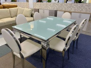 MESA EXCLUSIVA BLANCA + 6 SILLAS NUEVA