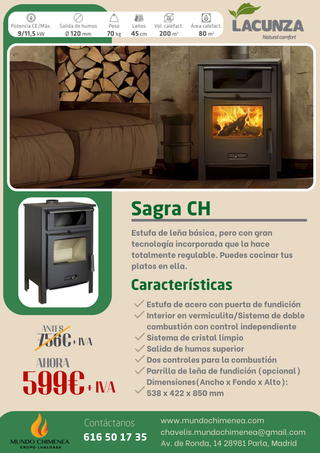 Estufas de Leña Marca Lacunza