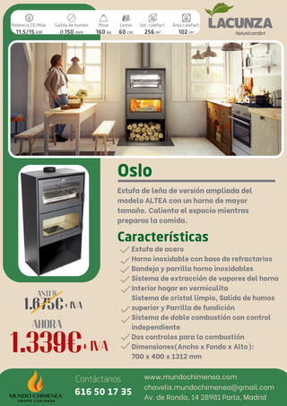 Estufas de Leña Marca Lacunza