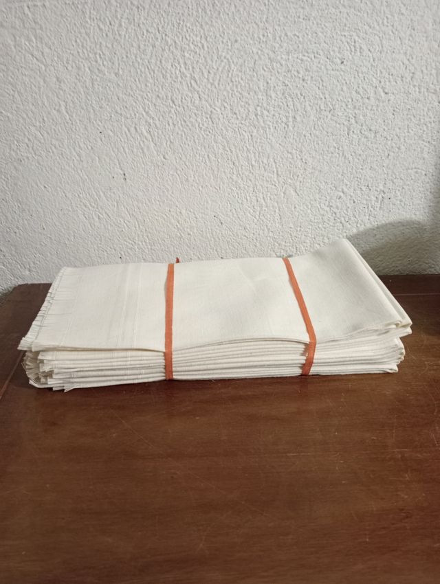 10 Tovaglioli Lino Vintage 56x56cm