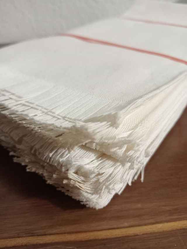 10 Tovaglioli Lino Vintage 56x56cm