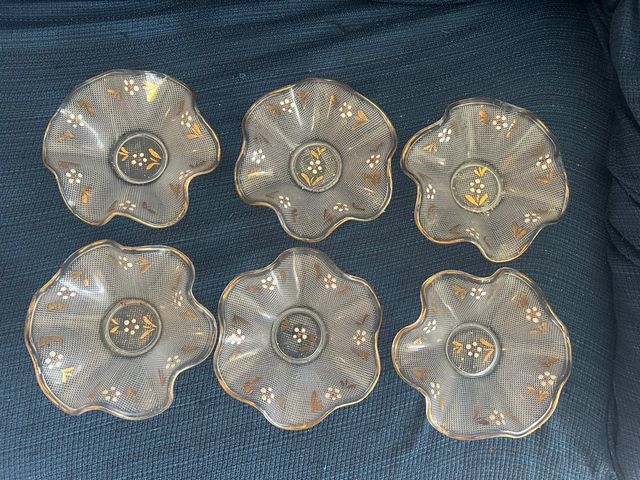 Ciotole vetro dorate - 6 pezzi