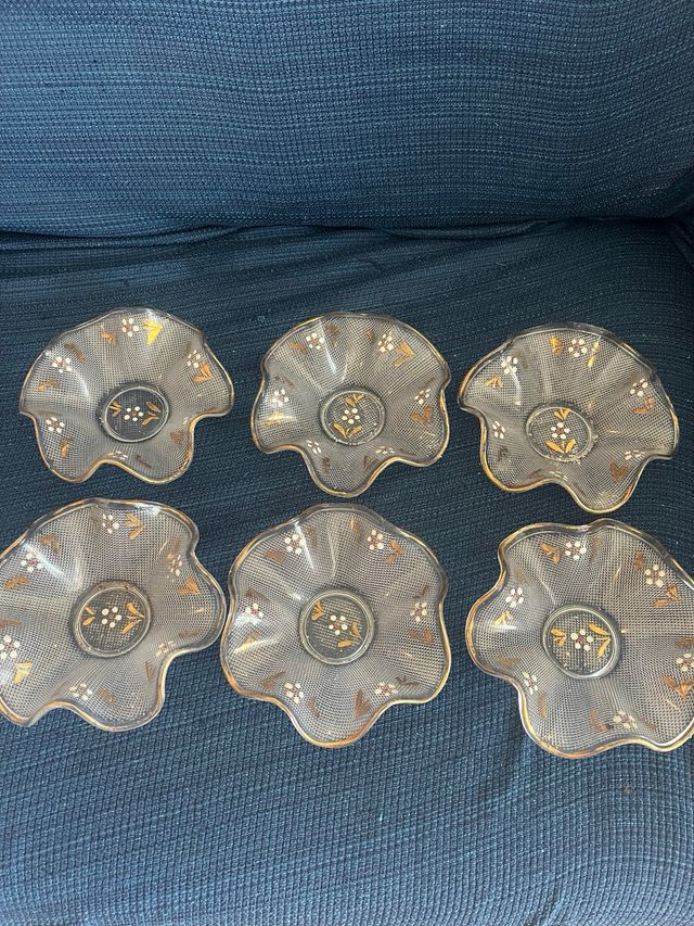 Ciotole vetro dorate - 6 pezzi