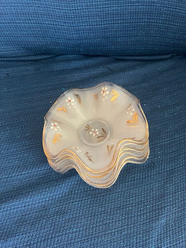 Ciotole vetro dorate - 6 pezzi