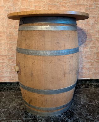 Mesa alta barril madera - exterior