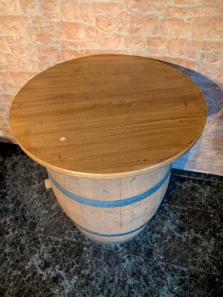 Mesa alta barril madera - exterior