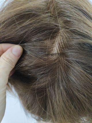 Maniquí cabeza peluquería castaño