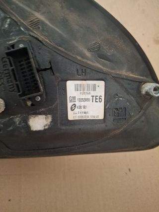 Retrovisor Opel Zafira blanco