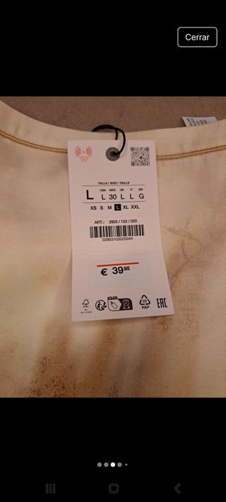 Falda midi Zara - beige, multicolor