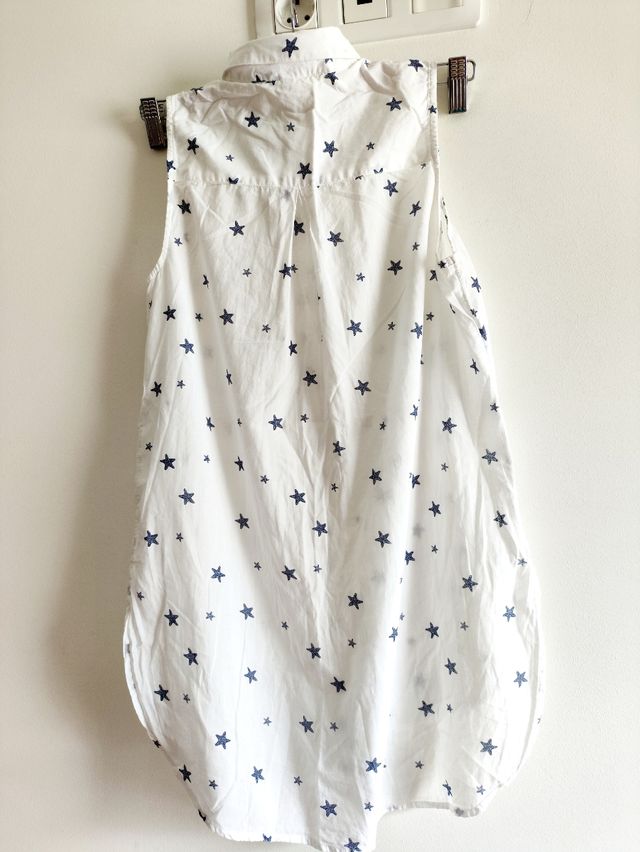 Blusa blanca estrellas - Talla S