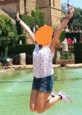 Blusa blanca estrellas - Talla S