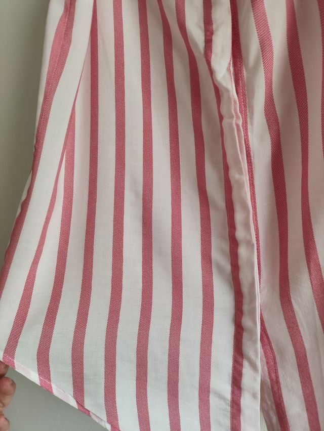 Blusa rayada rosa y blanca talla S