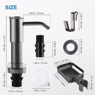 Dispensador Jabón Aluminio Gris