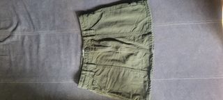 Mini falda vaquera verde oliva