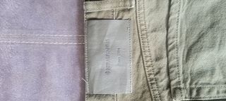 Mini falda vaquera verde oliva