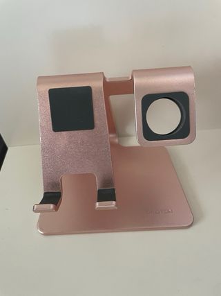 Soporte metàlico iPhone & Apple Watch rose gold